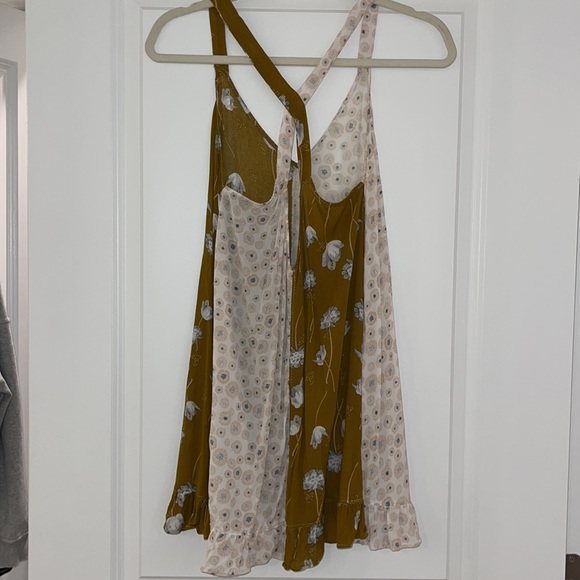 Women’s Free People Floral Multicolor Flowy Tunic Top XS - Picture 7 of 9